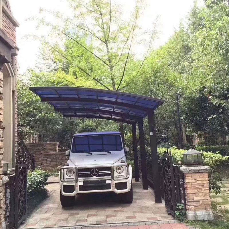 White Attached Aluminum Carport